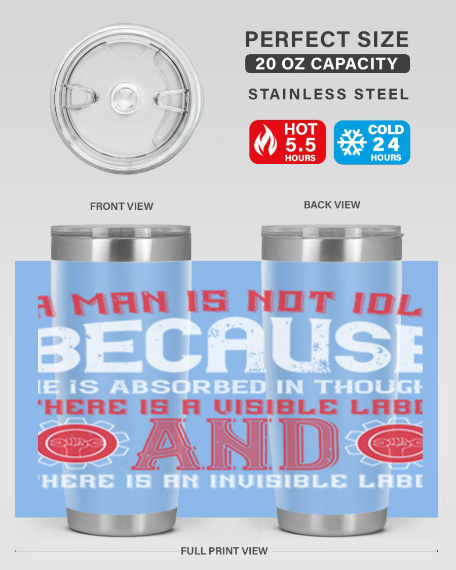 A stylish 20oz and 30oz stainless steel tumbler with a copper lining, showcasing a press-in lid and modern design, perfect for hot and cold beverages.