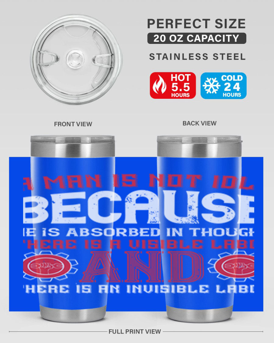 A stylish 20oz and 30oz stainless steel tumbler with a copper lining, showcasing a press-in lid and modern design, perfect for hot and cold beverages.