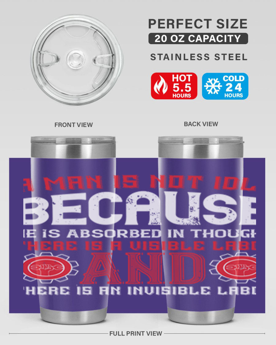 A stylish 20oz and 30oz stainless steel tumbler with a copper lining, showcasing a press-in lid and modern design, perfect for hot and cold beverages.