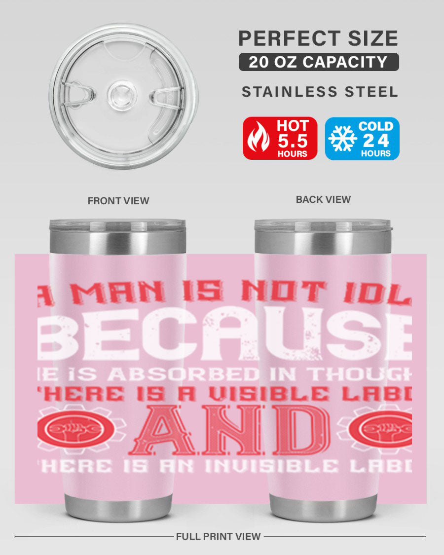 A stylish 20oz and 30oz stainless steel tumbler with a copper lining, showcasing a press-in lid and modern design, perfect for hot and cold beverages.