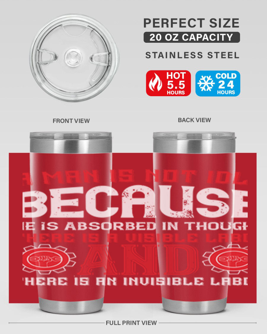 A stylish 20oz and 30oz stainless steel tumbler with a copper lining, showcasing a press-in lid and modern design, perfect for hot and cold beverages.