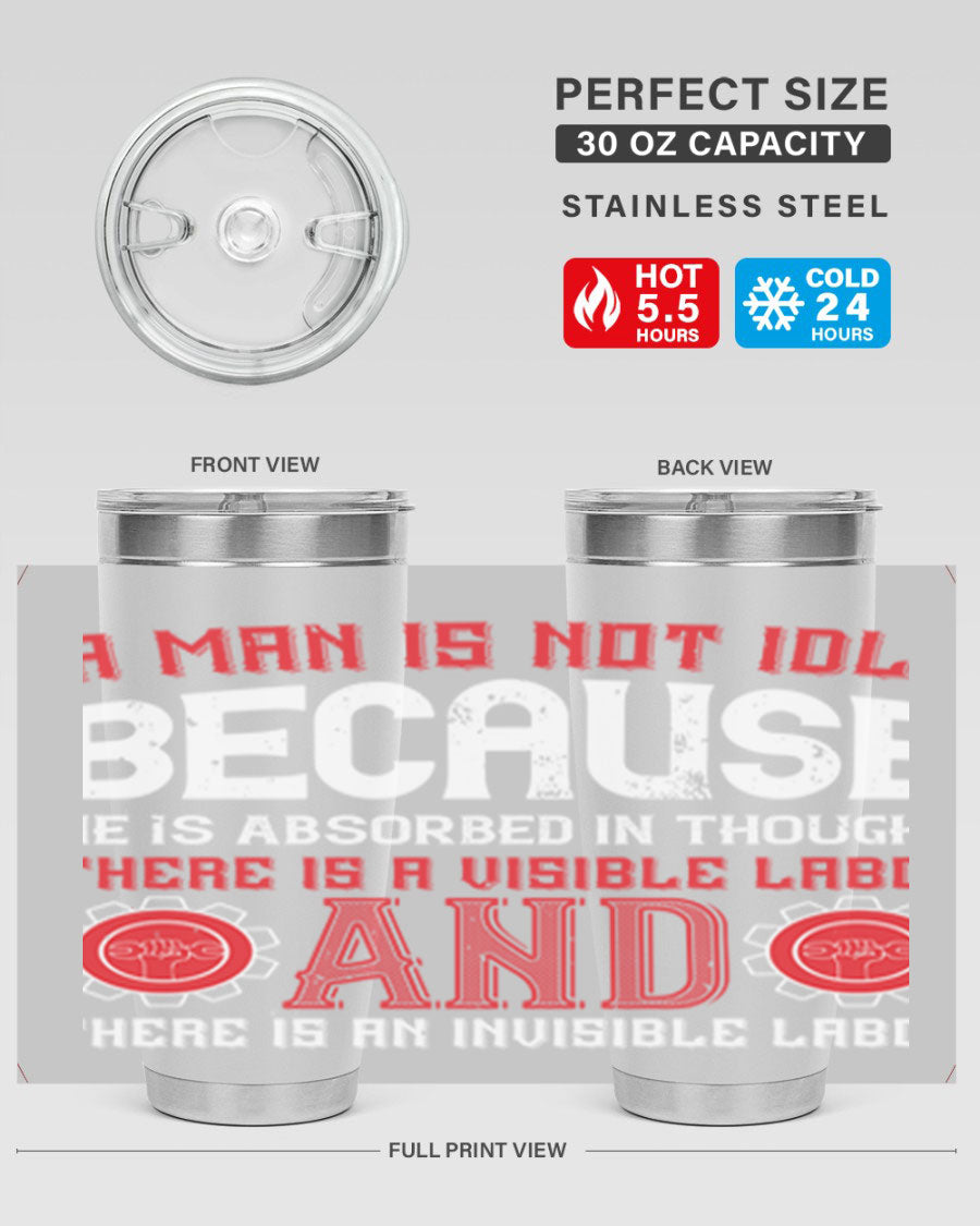 A stylish 20oz and 30oz stainless steel tumbler with a copper lining, showcasing a press-in lid and modern design, perfect for hot and cold beverages.