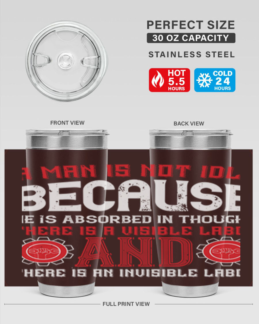 A stylish 20oz and 30oz stainless steel tumbler with a copper lining, showcasing a press-in lid and modern design, perfect for hot and cold beverages.