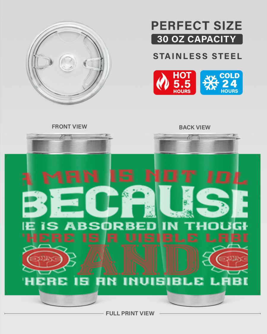 A stylish 20oz and 30oz stainless steel tumbler with a copper lining, showcasing a press-in lid and modern design, perfect for hot and cold beverages.