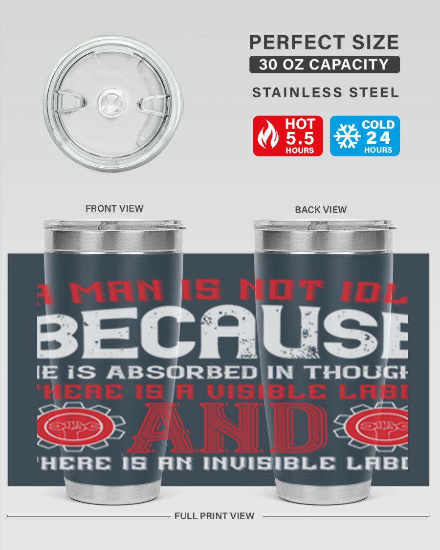 A stylish 20oz and 30oz stainless steel tumbler with a copper lining, showcasing a press-in lid and modern design, perfect for hot and cold beverages.