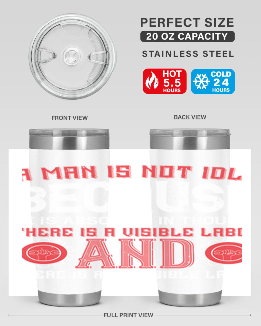 A stylish 20oz and 30oz stainless steel tumbler with a copper lining, showcasing a press-in lid and modern design, perfect for hot and cold beverages.