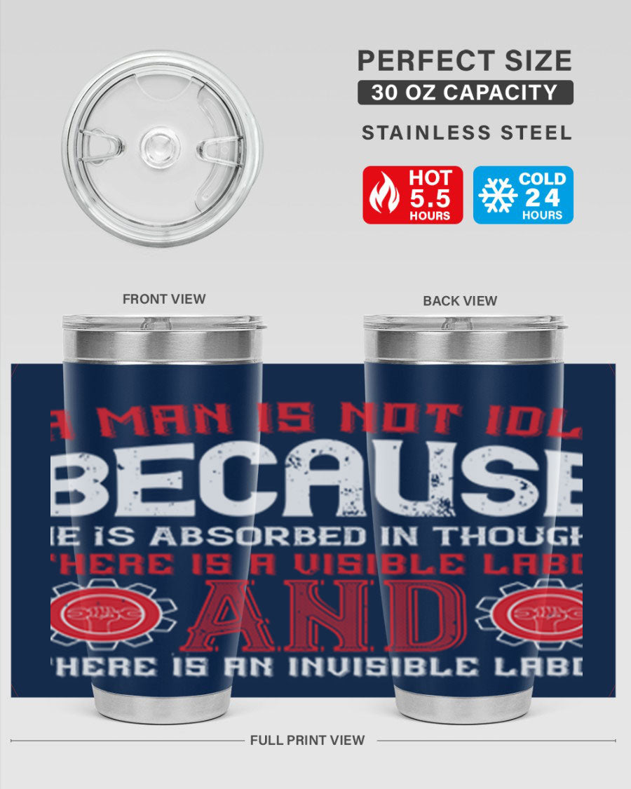 A stylish 20oz and 30oz stainless steel tumbler with a copper lining, showcasing a press-in lid and modern design, perfect for hot and cold beverages.