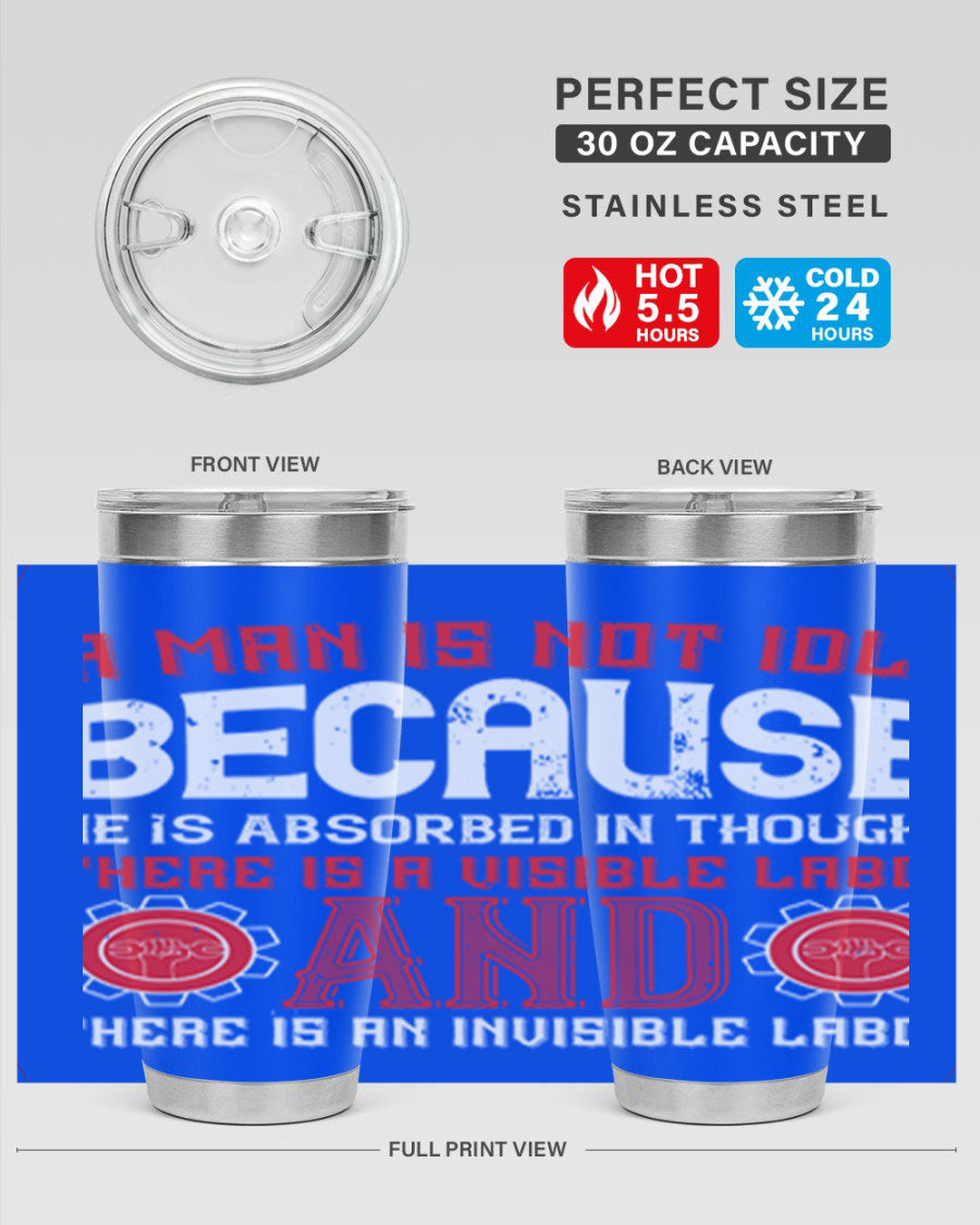 A stylish 20oz and 30oz stainless steel tumbler with a copper lining, showcasing a press-in lid and modern design, perfect for hot and cold beverages.