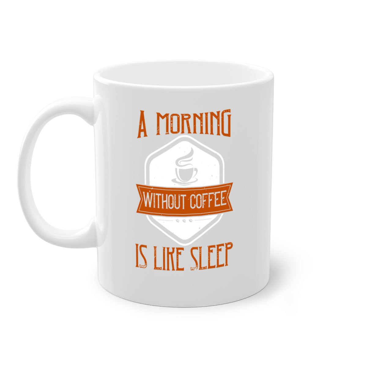 A stylish two-tone coffee mug with a glossy finish, featuring a colored handle and interior, perfect for coffee lovers.