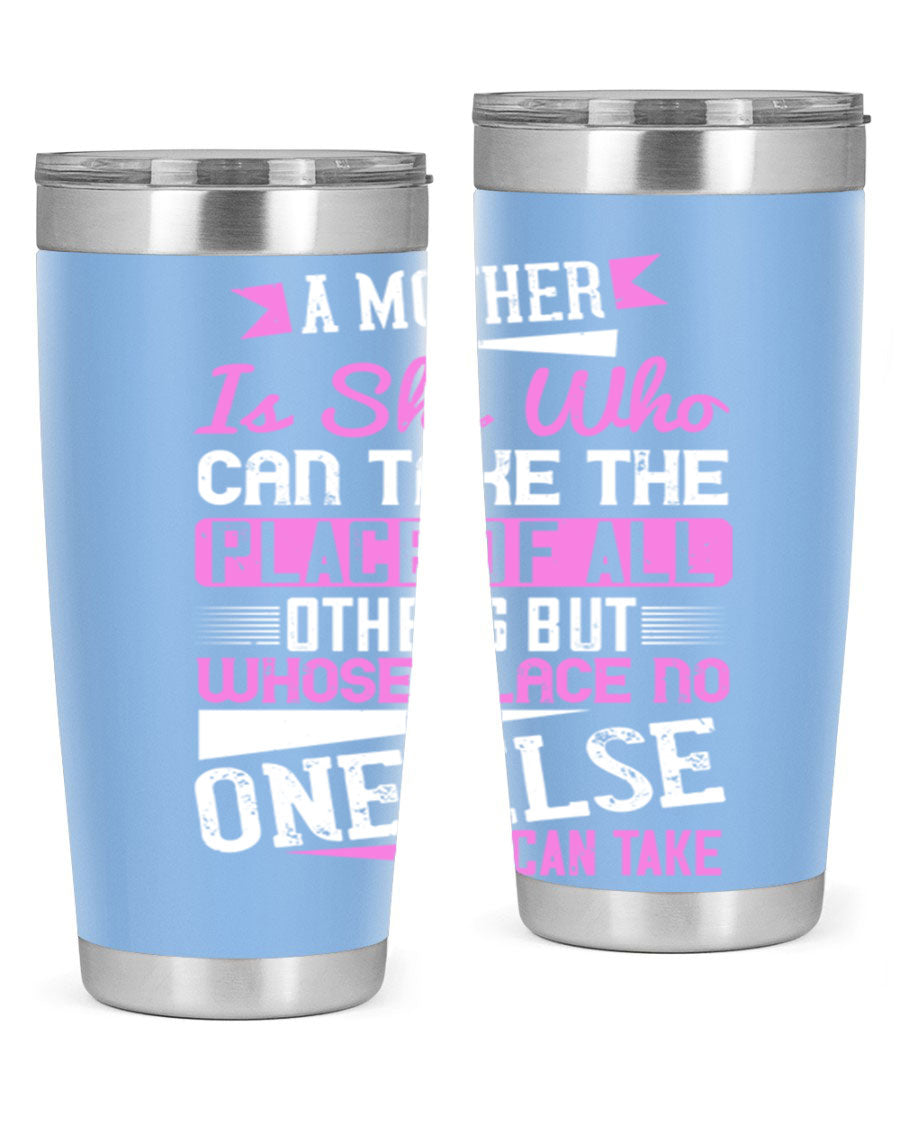 Stylish 20oz and 30oz stainless steel tumblers with a heartfelt message about motherhood, featuring a double wall vacuum design.