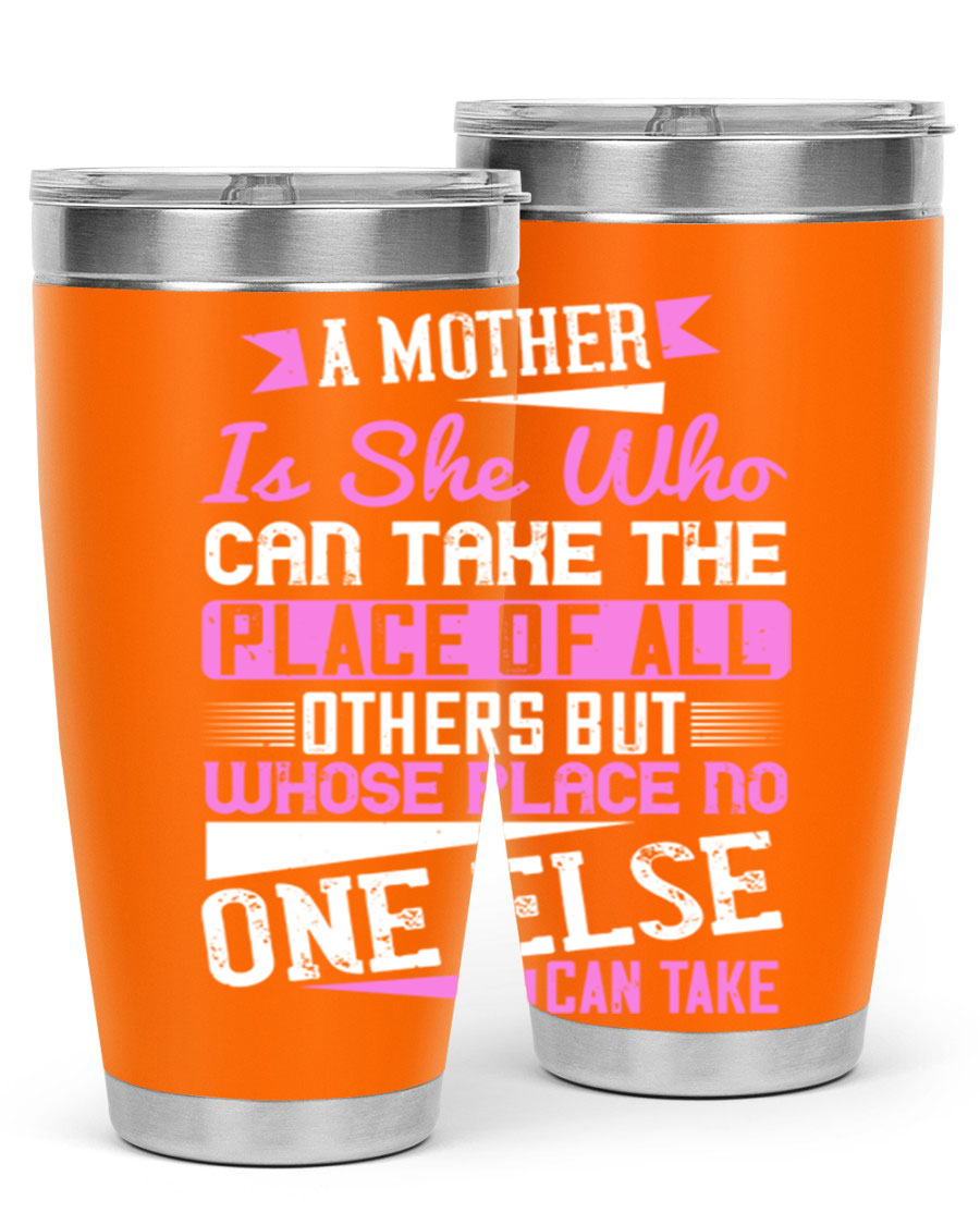 Stylish 20oz and 30oz stainless steel tumblers with a heartfelt message about motherhood, featuring a double wall vacuum design.