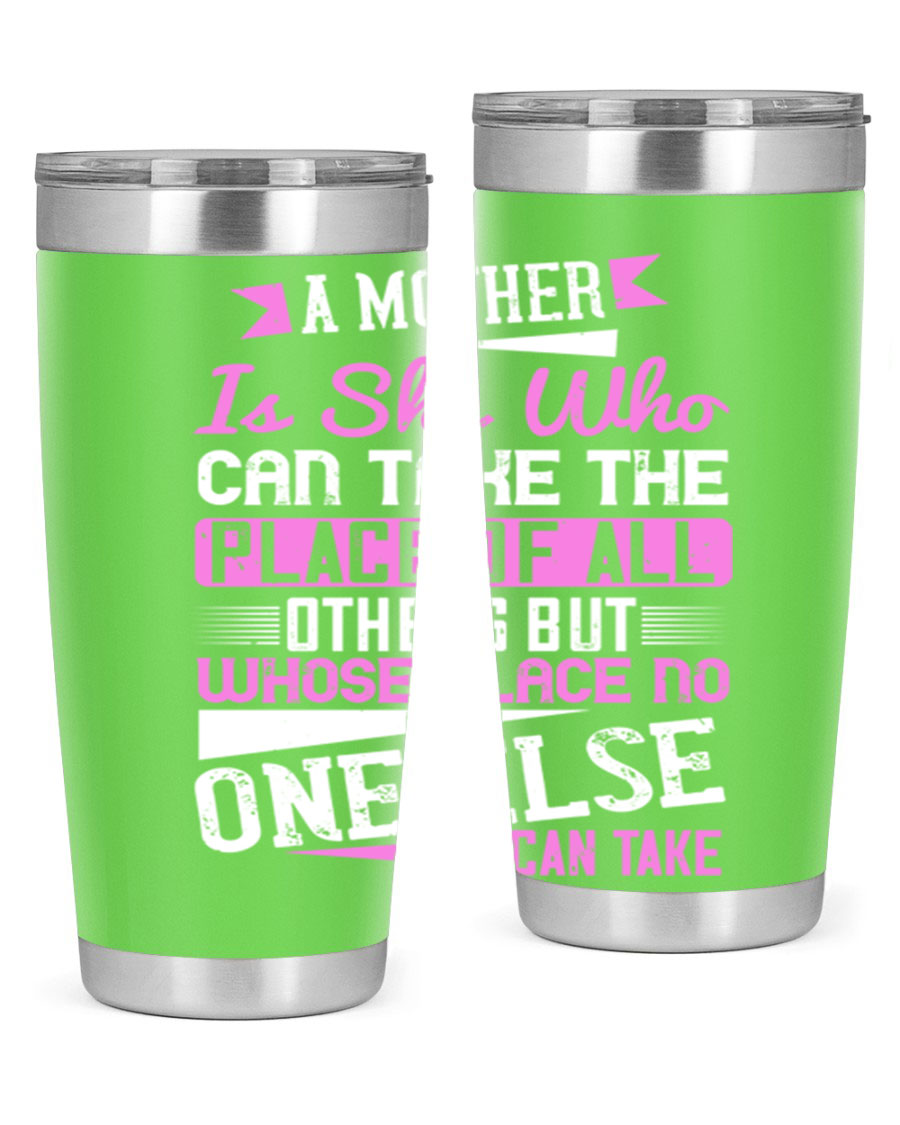 Stylish 20oz and 30oz stainless steel tumblers with a heartfelt message about motherhood, featuring a double wall vacuum design.