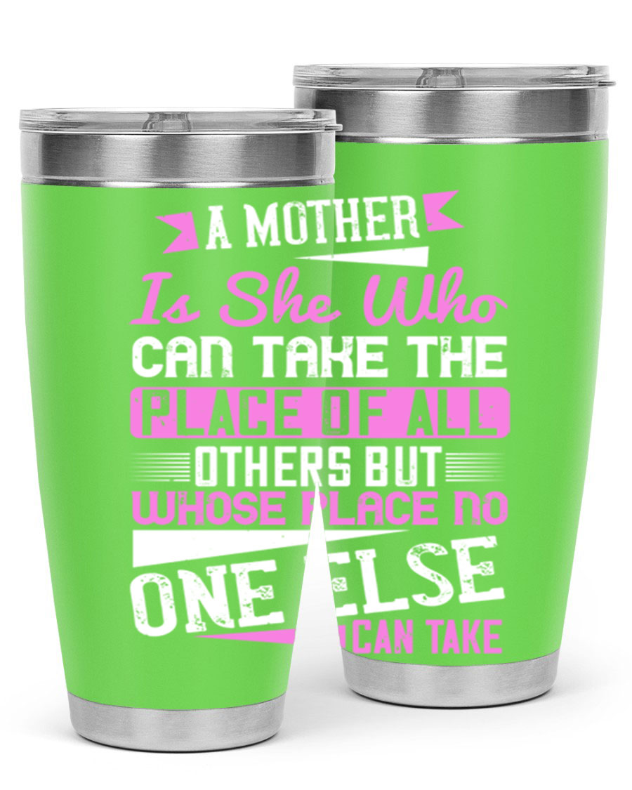 Stylish 20oz and 30oz stainless steel tumblers with a heartfelt message about motherhood, featuring a double wall vacuum design.