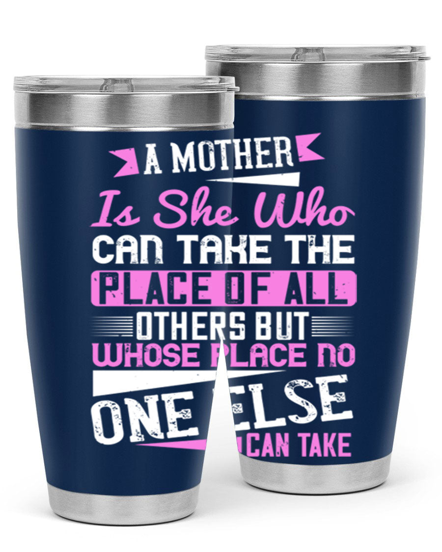 Stylish 20oz and 30oz stainless steel tumblers with a heartfelt message about motherhood, featuring a double wall vacuum design.