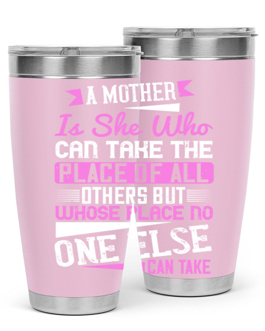 Stylish 20oz and 30oz stainless steel tumblers with a heartfelt message about motherhood, featuring a double wall vacuum design.