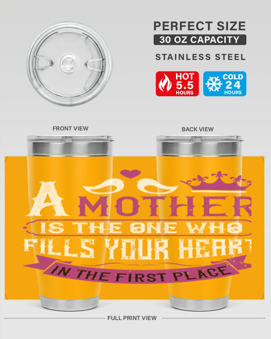 A stylish 20oz and 30oz stainless steel tumbler with a heartfelt Mother's Day design, perfect for keeping drinks hot or cold.