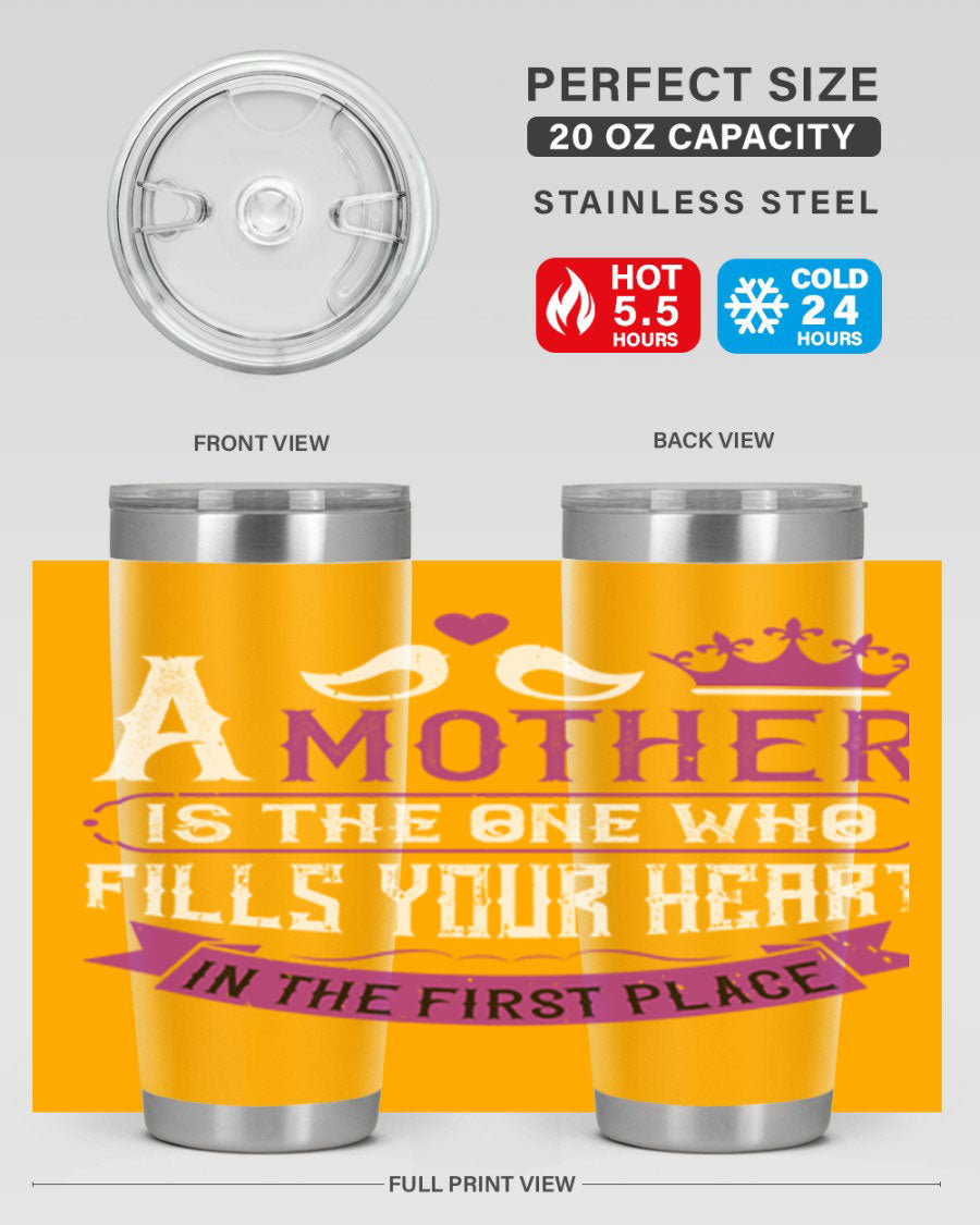A stylish 20oz and 30oz stainless steel tumbler with a heartfelt Mother's Day design, perfect for keeping drinks hot or cold.