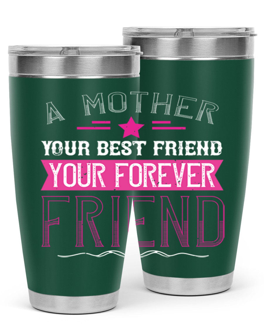 Stylish stainless steel tumbler featuring a heartfelt message about mothers, available in 20oz and 30oz sizes.