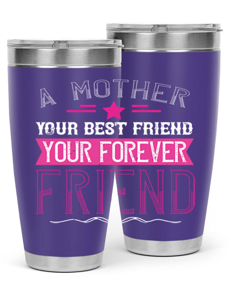 Stylish stainless steel tumbler featuring a heartfelt message about mothers, available in 20oz and 30oz sizes.