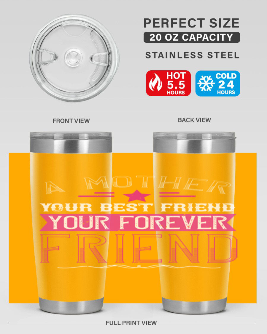 Stylish stainless steel tumbler featuring a heartfelt message about mothers, available in 20oz and 30oz sizes.