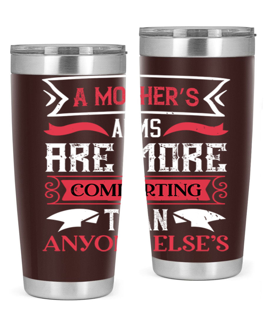 A stylish 20oz stainless steel tumbler with a heartfelt message for Mother's Day, featuring a double wall vacuum design and a drink-thru lid.