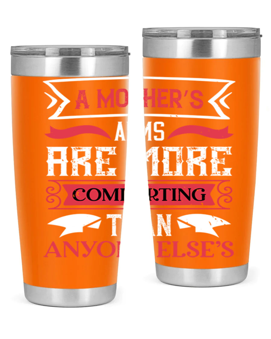 A stylish 20oz stainless steel tumbler with a heartfelt message for Mother's Day, featuring a double wall vacuum design and a drink-thru lid.