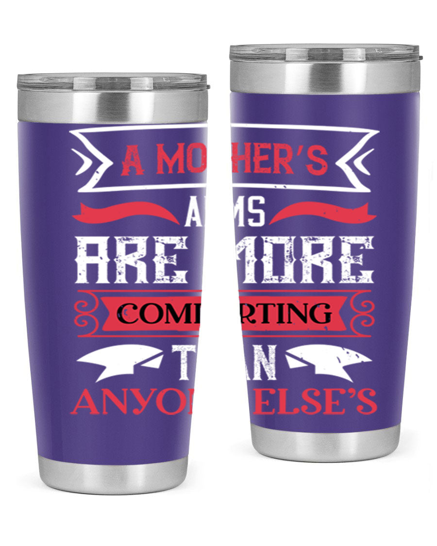 A stylish 20oz stainless steel tumbler with a heartfelt message for Mother's Day, featuring a double wall vacuum design and a drink-thru lid.