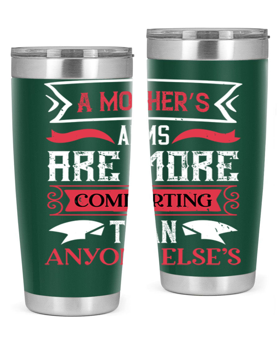 A stylish 20oz stainless steel tumbler with a heartfelt message for Mother's Day, featuring a double wall vacuum design and a drink-thru lid.