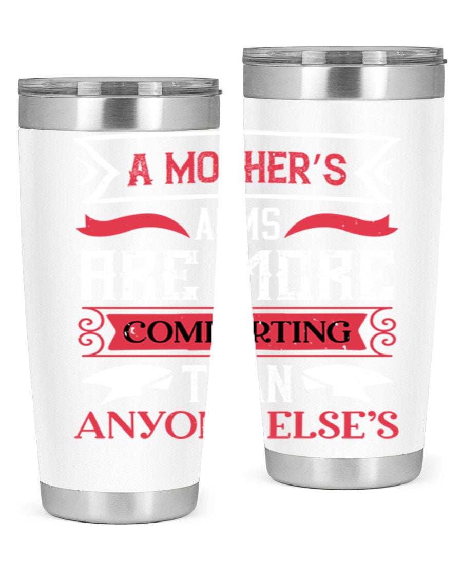 A stylish 20oz stainless steel tumbler with a heartfelt message for Mother's Day, featuring a double wall vacuum design and a drink-thru lid.