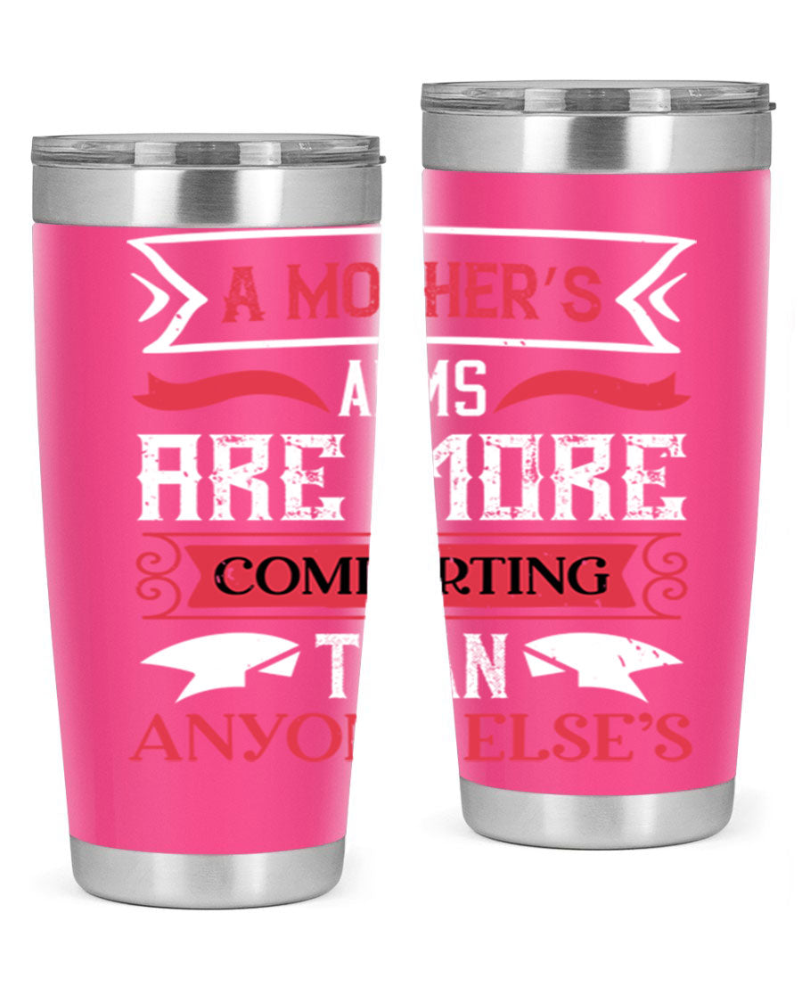 A stylish 20oz stainless steel tumbler with a heartfelt message for Mother's Day, featuring a double wall vacuum design and a drink-thru lid.