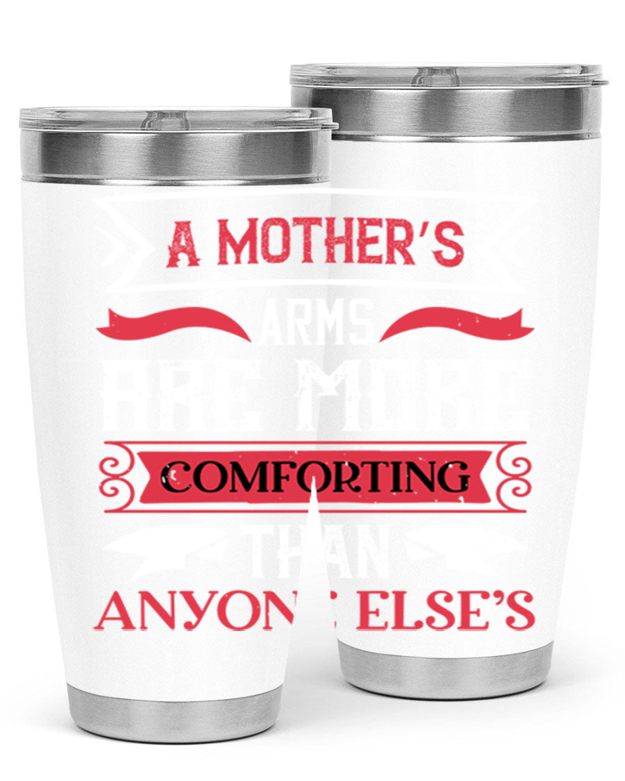 A stylish 20oz stainless steel tumbler with a heartfelt message for Mother's Day, featuring a double wall vacuum design and a drink-thru lid.