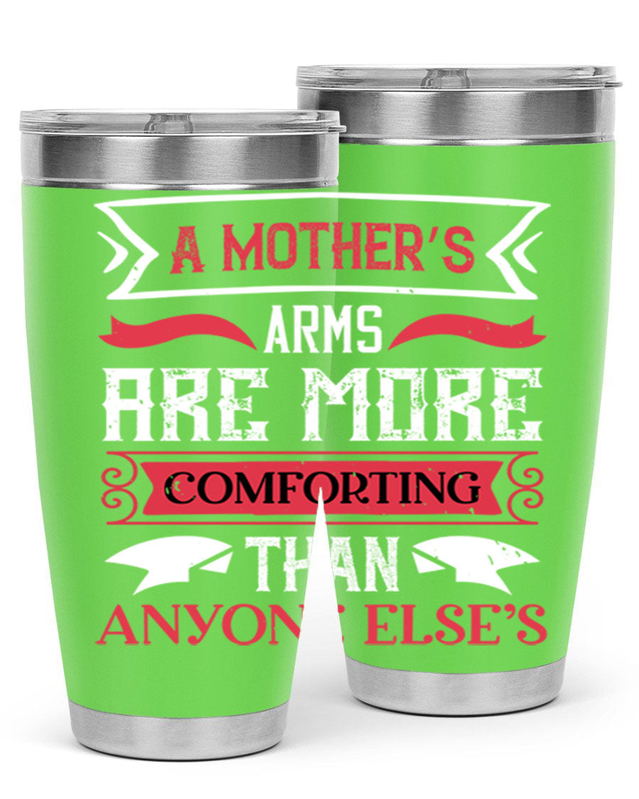A stylish 20oz stainless steel tumbler with a heartfelt message for Mother's Day, featuring a double wall vacuum design and a drink-thru lid.