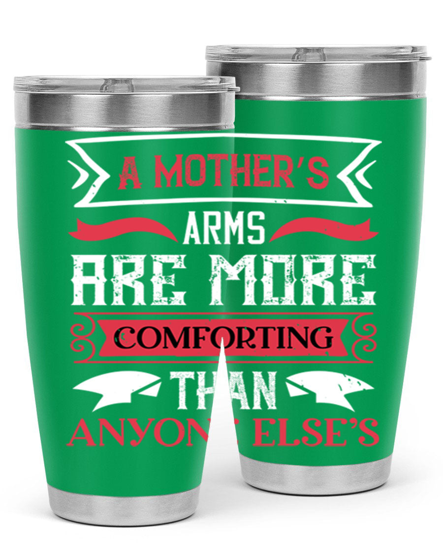 A stylish 20oz stainless steel tumbler with a heartfelt message for Mother's Day, featuring a double wall vacuum design and a drink-thru lid.