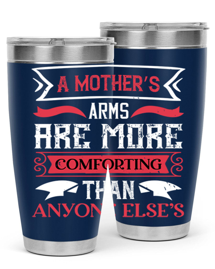 A stylish 20oz stainless steel tumbler with a heartfelt message for Mother's Day, featuring a double wall vacuum design and a drink-thru lid.