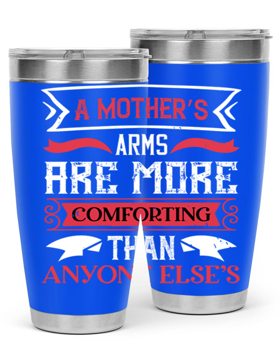 A stylish 20oz stainless steel tumbler with a heartfelt message for Mother's Day, featuring a double wall vacuum design and a drink-thru lid.