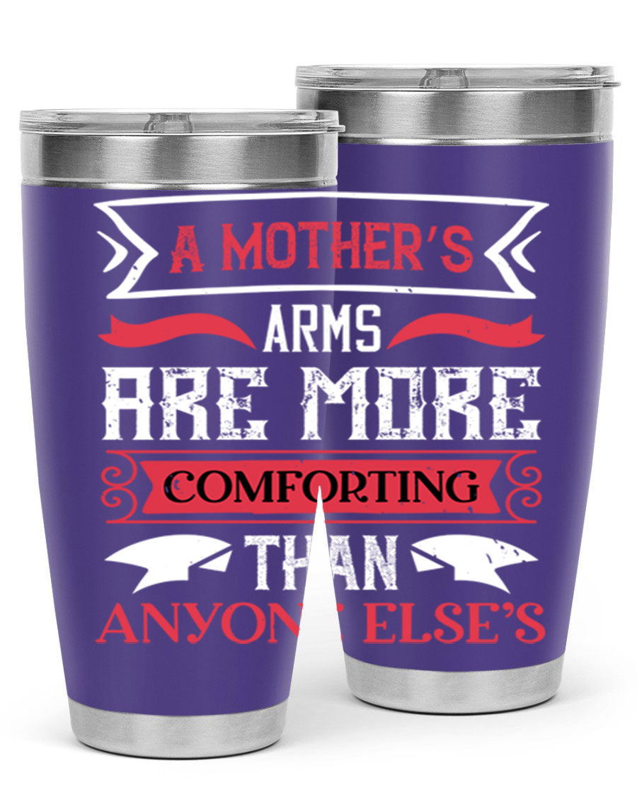 A stylish 20oz stainless steel tumbler with a heartfelt message for Mother's Day, featuring a double wall vacuum design and a drink-thru lid.