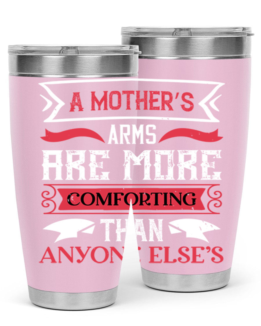 A stylish 20oz stainless steel tumbler with a heartfelt message for Mother's Day, featuring a double wall vacuum design and a drink-thru lid.