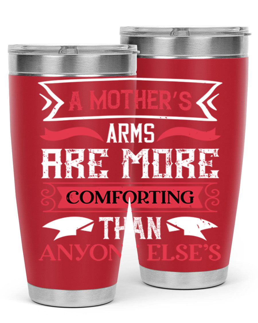 A stylish 20oz stainless steel tumbler with a heartfelt message for Mother's Day, featuring a double wall vacuum design and a drink-thru lid.