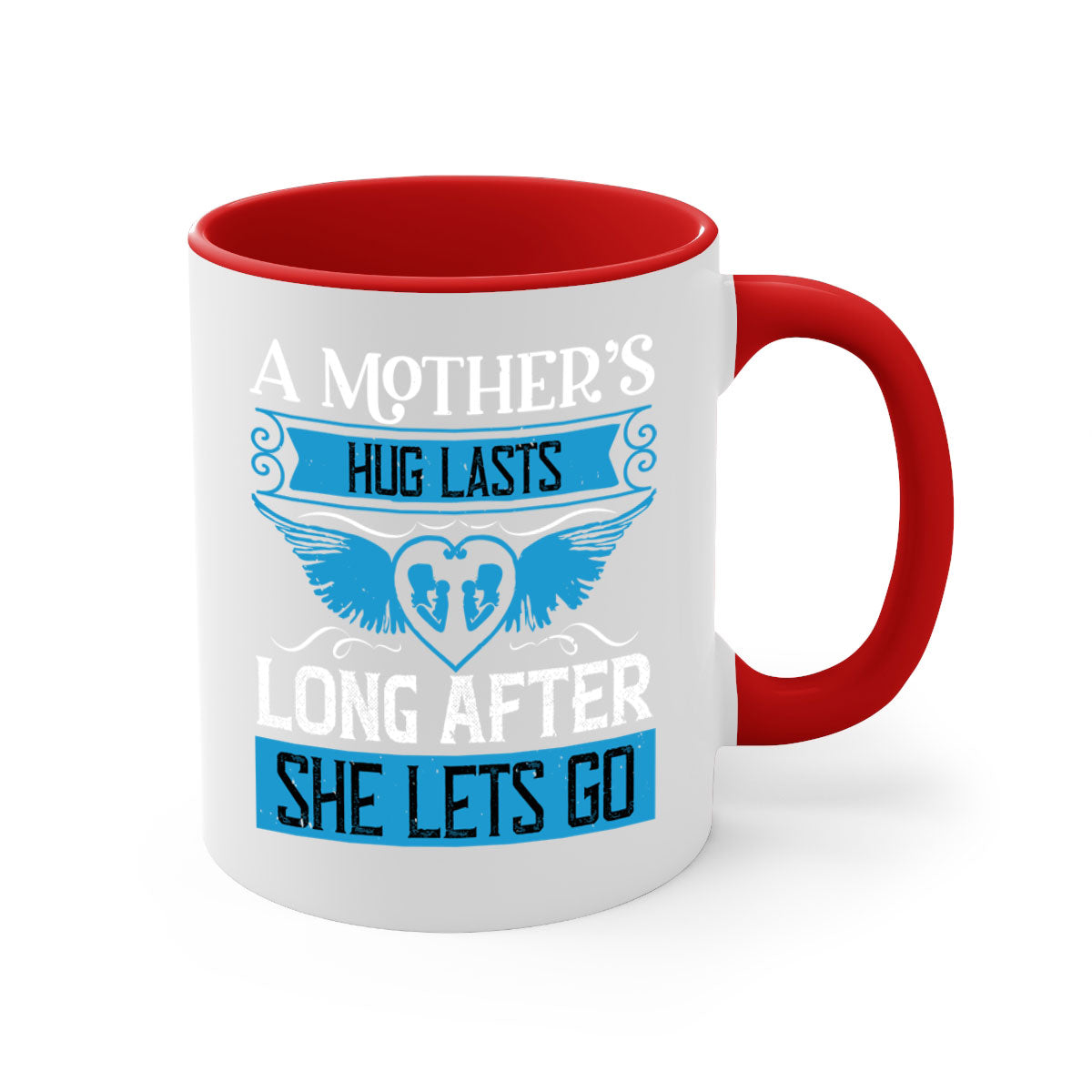 A stylish two-tone coffee mug with a colored handle and glossy finish, perfect for Mother's Day gifts.