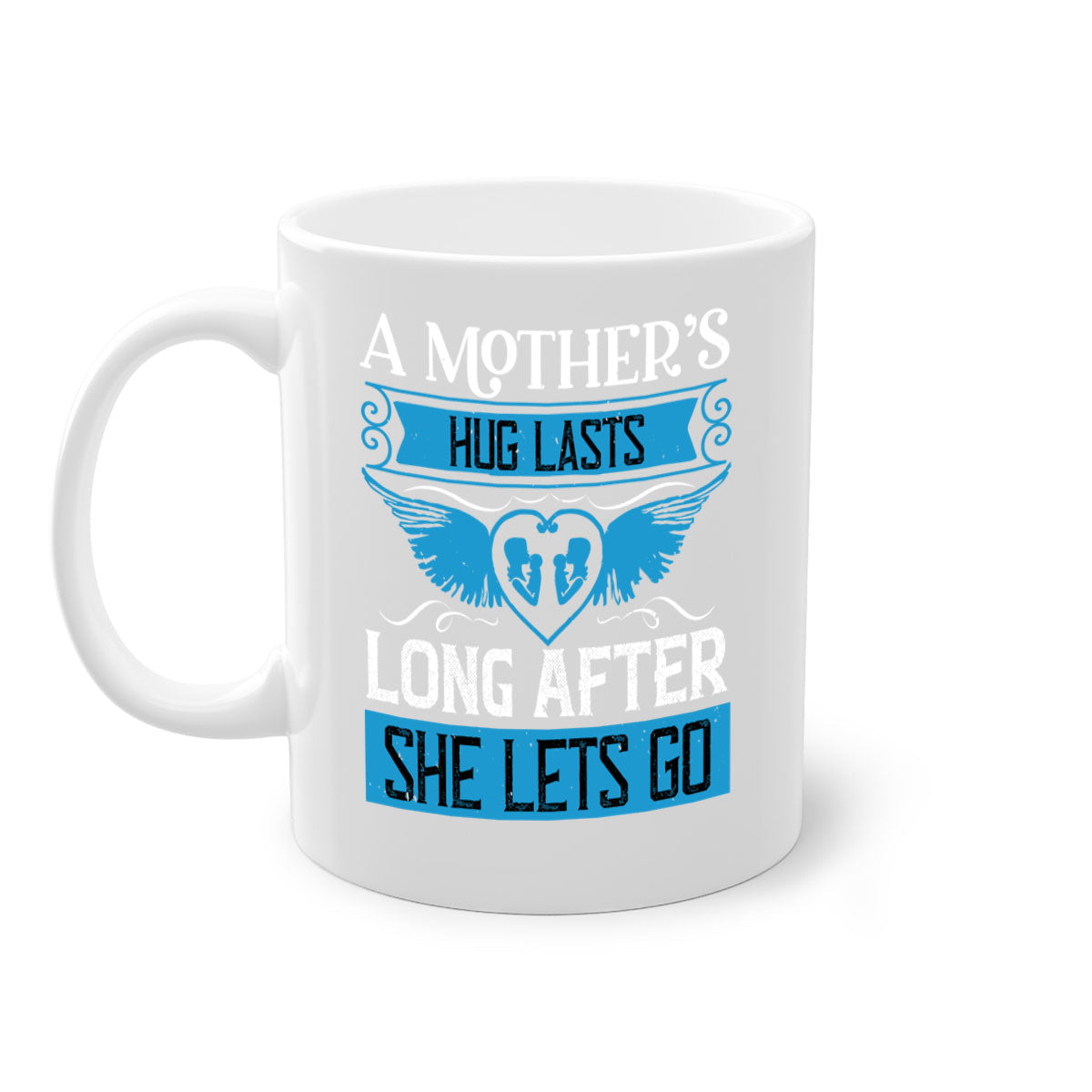 A stylish two-tone coffee mug with a colored handle and glossy finish, perfect for Mother's Day gifts.