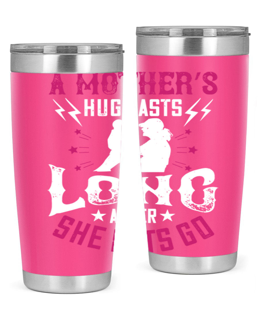 A stylish 20oz and 30oz stainless steel tumbler with a heartfelt message about a mother's love, featuring a drink-thru lid and double wall insulation.