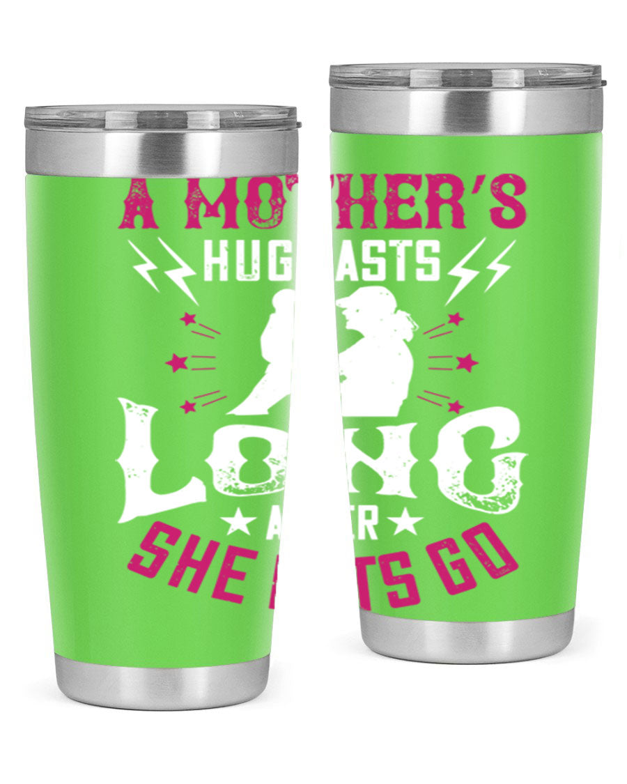 A stylish 20oz and 30oz stainless steel tumbler with a heartfelt message about a mother's love, featuring a drink-thru lid and double wall insulation.