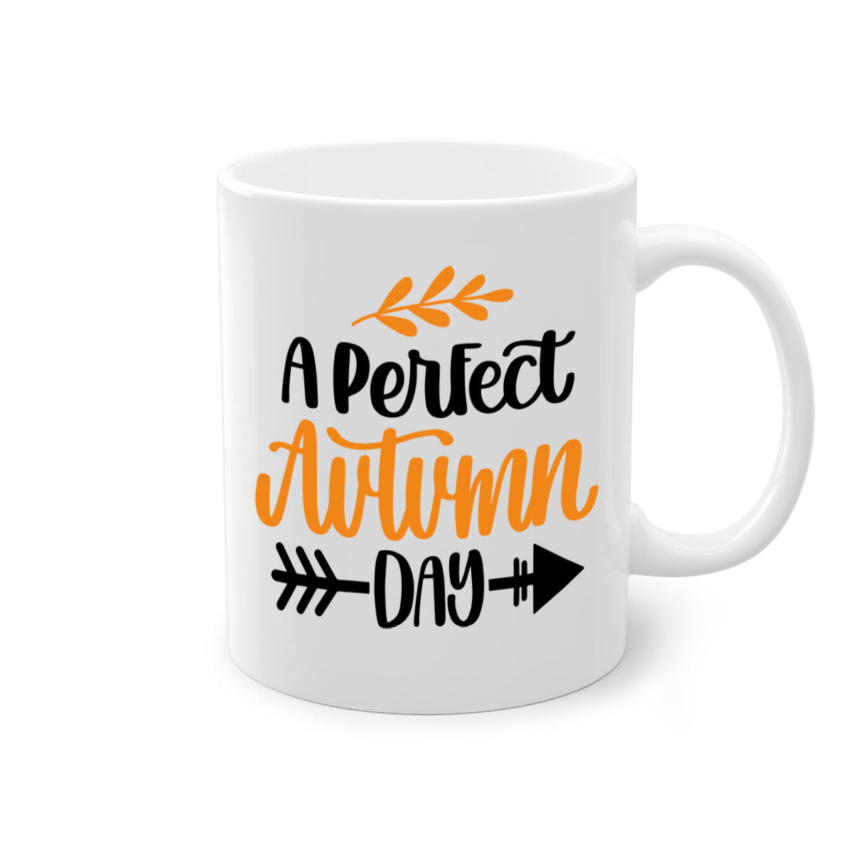 A Perfect Autumn Day Mug featuring a two-tone design with a colored handle and glossy finish, available in multiple colors.