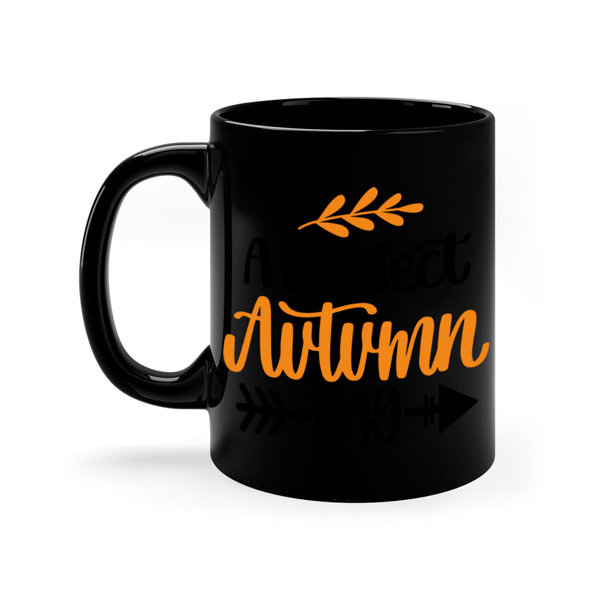 A Perfect Autumn Day Mug featuring a two-tone design with a colored handle and glossy finish, available in multiple colors.