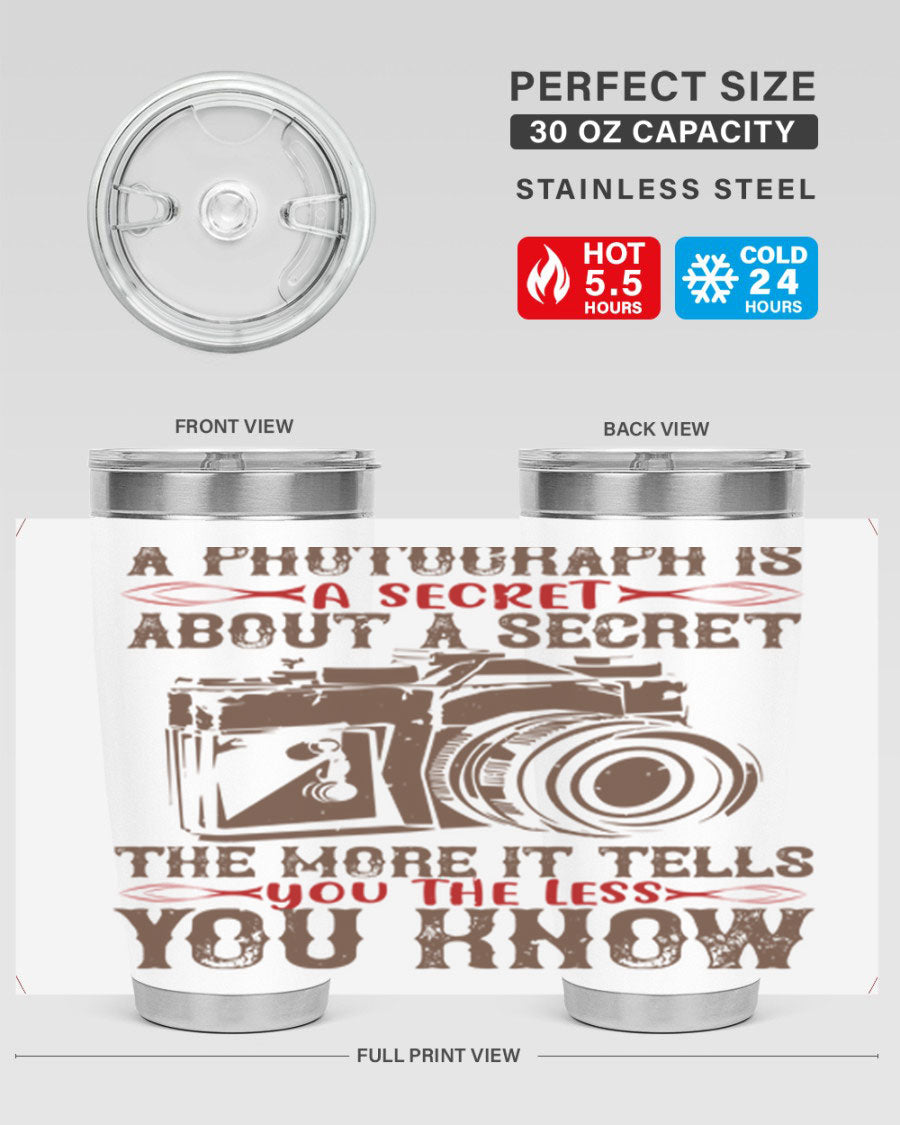 A stylish 20oz and 30oz stainless steel tumbler featuring double wall vacuum insulation, designed to keep drinks hot or cold for hours.