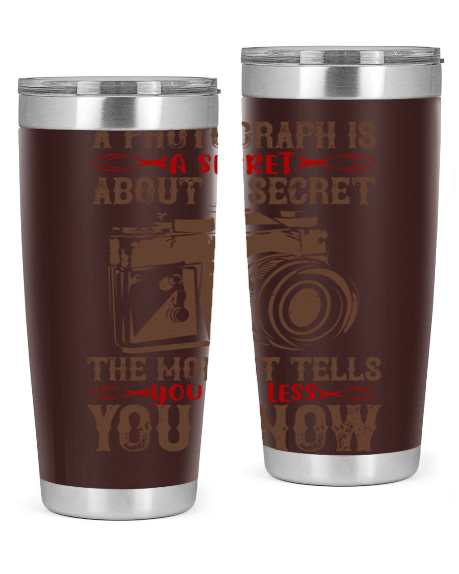 A stylish 20oz and 30oz stainless steel tumbler featuring double wall vacuum insulation, designed to keep drinks hot or cold for hours.
