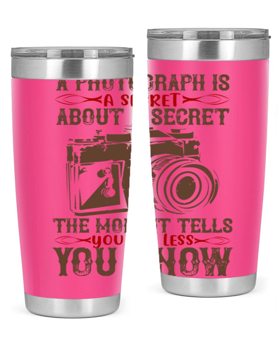 A stylish 20oz and 30oz stainless steel tumbler featuring double wall vacuum insulation, designed to keep drinks hot or cold for hours.