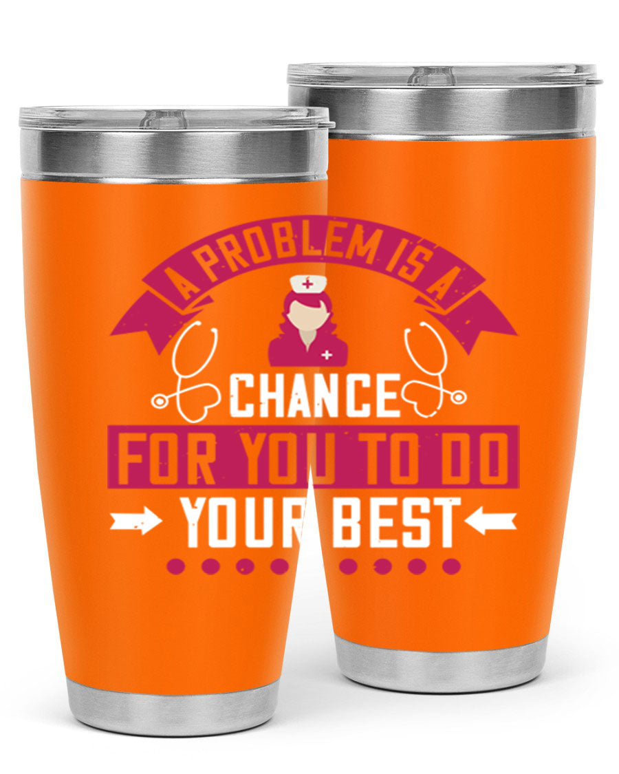 A stainless steel tumbler with a motivational quote, featuring a double wall vacuum design for insulation.