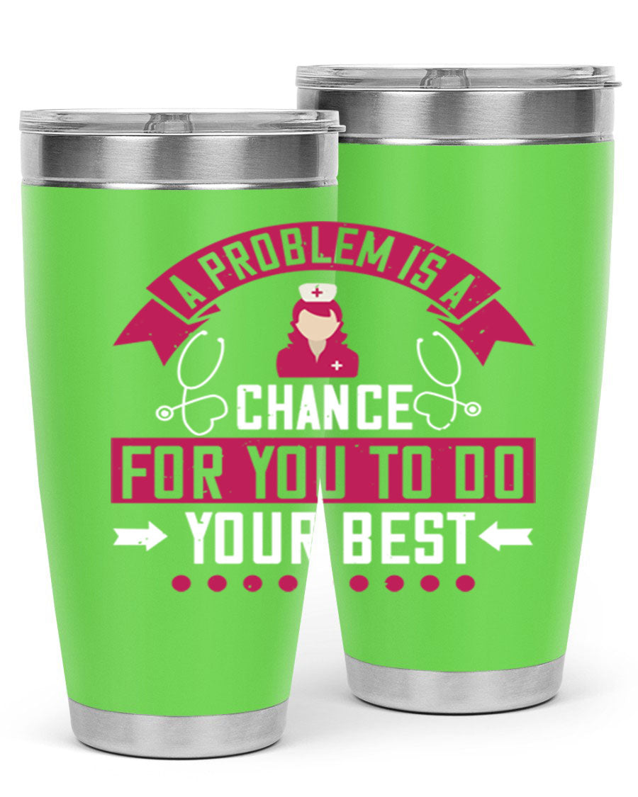 A stainless steel tumbler with a motivational quote, featuring a double wall vacuum design for insulation.