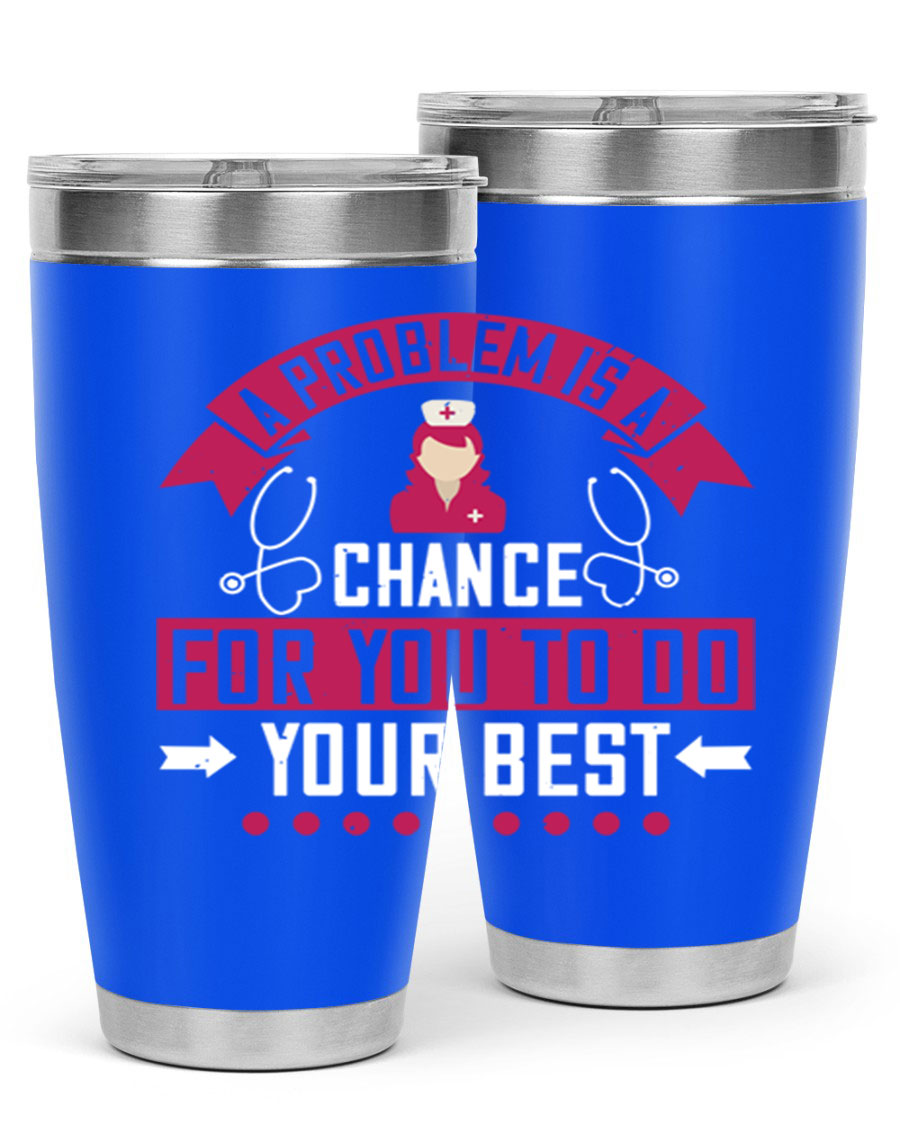 A stainless steel tumbler with a motivational quote, featuring a double wall vacuum design for insulation.